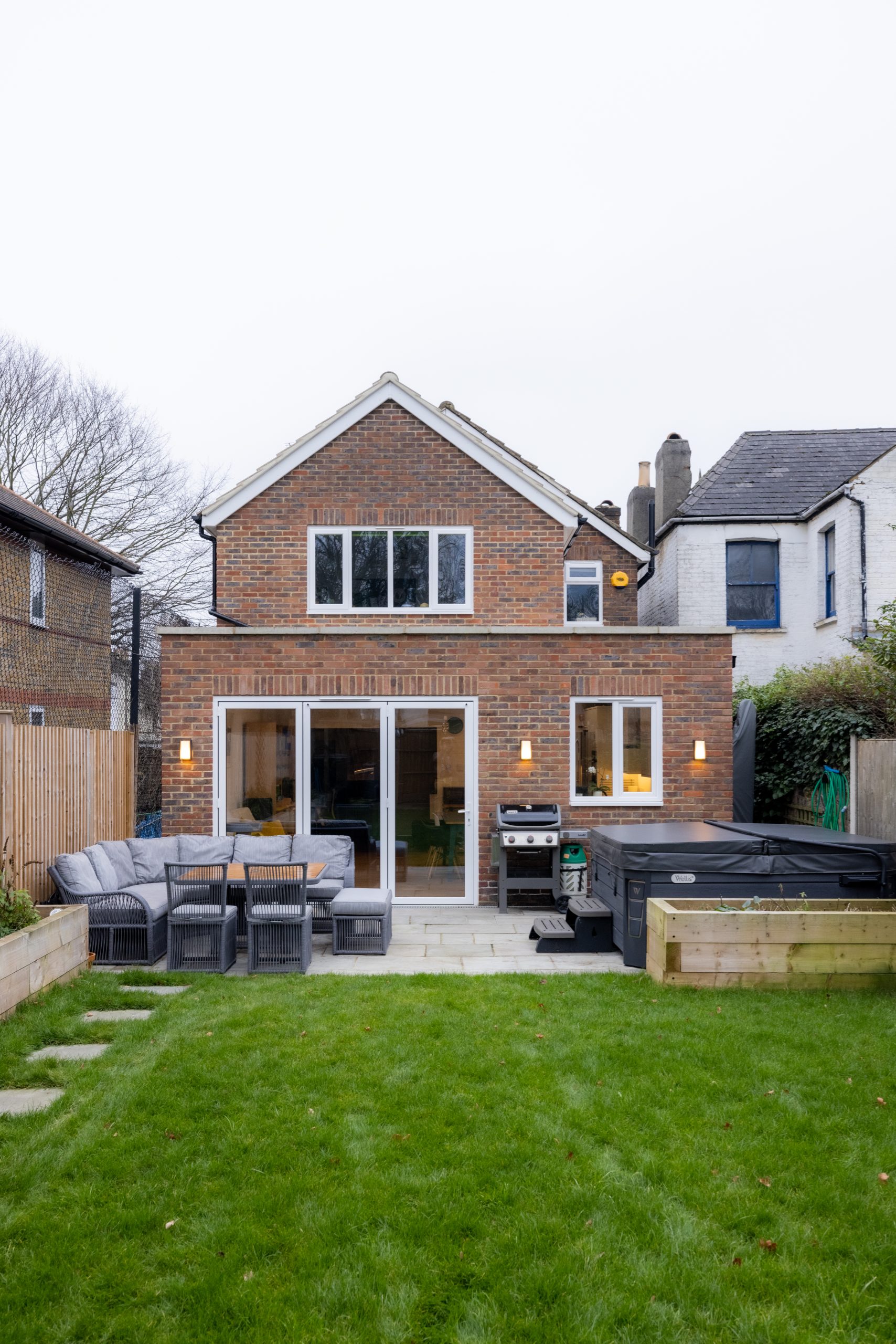 Brick rear extension origin folding doors